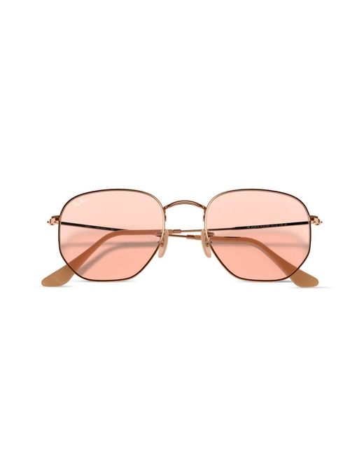 Ray-Ban Pink Hexagonal Sunglasses
