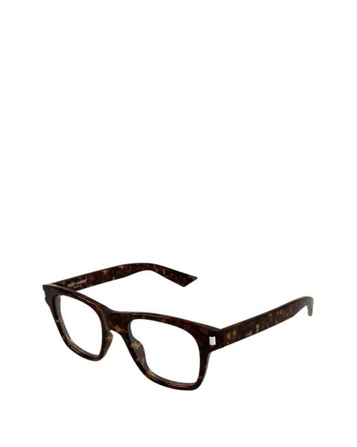 Saint Laurent Black Square-Frame Glasses for men