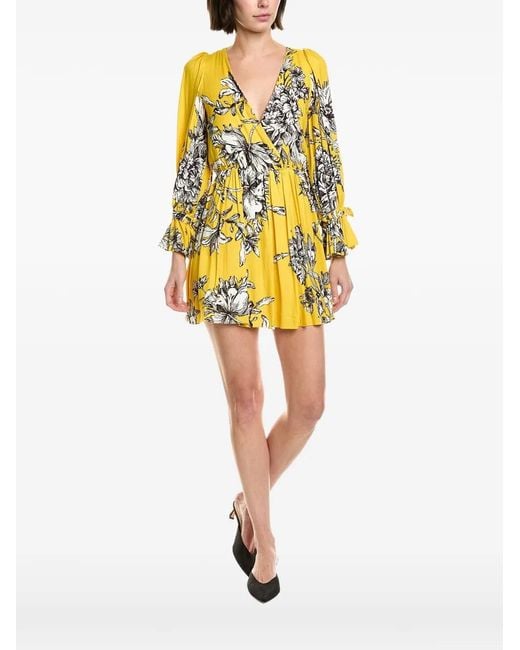 Alice + Olivia Yellow Clarissa Mini Dress