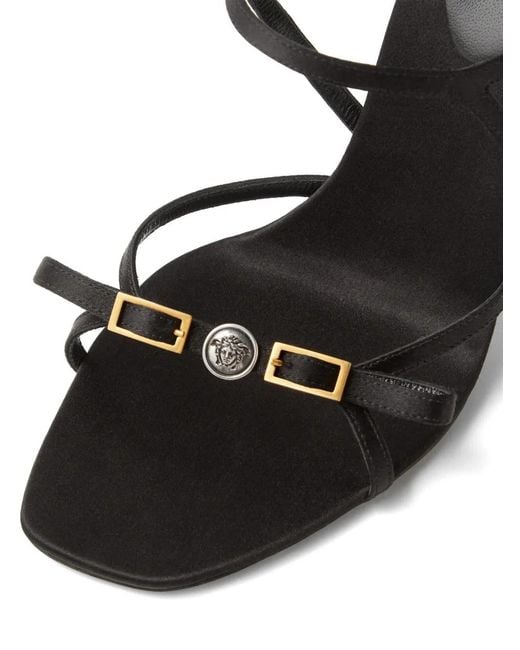 Versace White Nyx Hardware Strap Mules