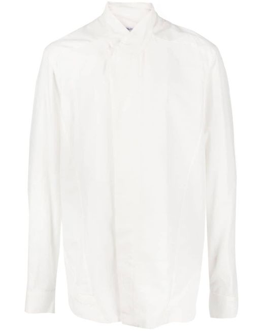 Julius White Concealed-fastening Cotton-blend Shirt for men