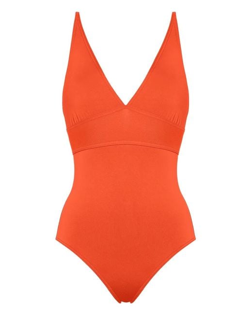 Eres Orange Larcin V-Neck Swimsuit
