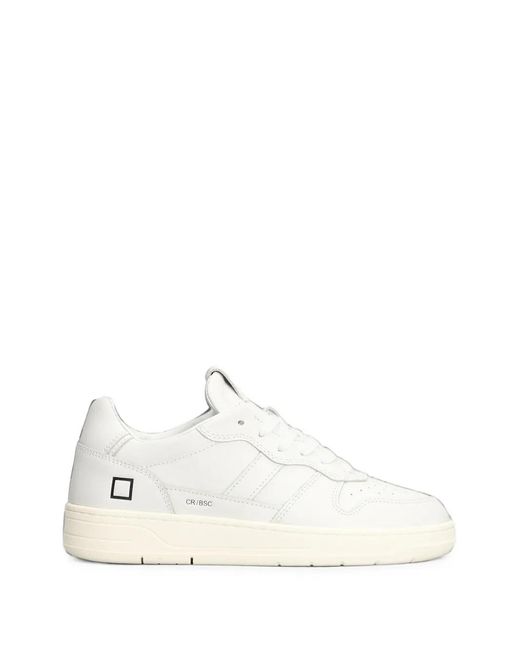 Date White Court 2.0 Basic Perforated Panelled Low-Top Sneakers for men