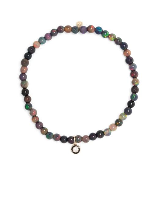 Sydney Evan White 14Kt- Opal And Diamond Beaded Bracelet for men