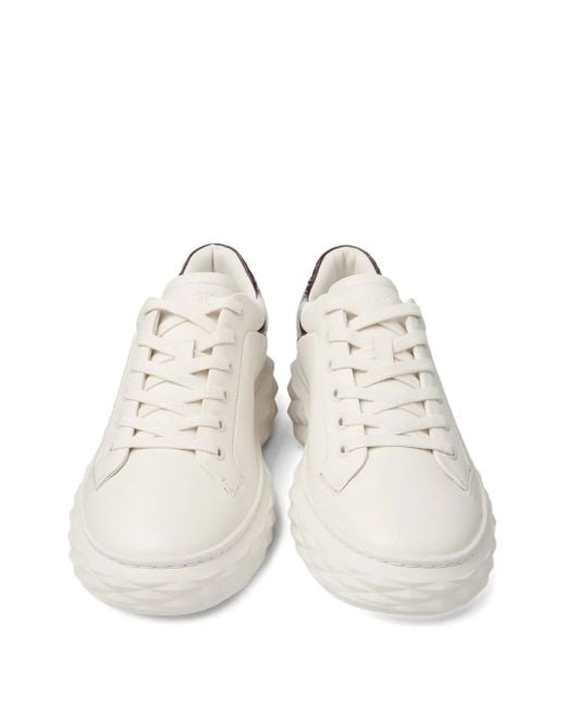 Jimmy Choo Diamond Maxi Sneakers in het White