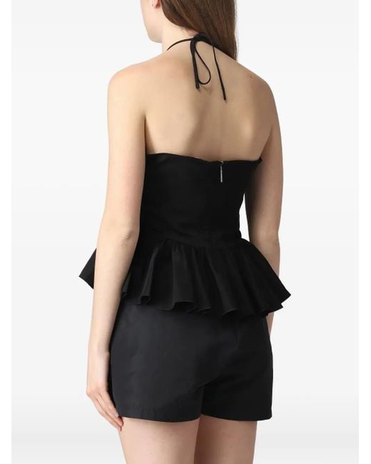 MSGM Black Flared Top