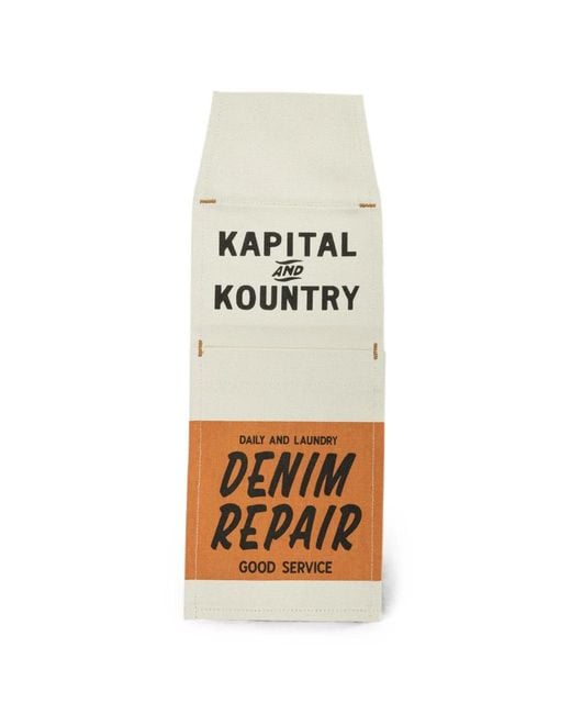Kapital White Canvas Pulp Phone Holder for men
