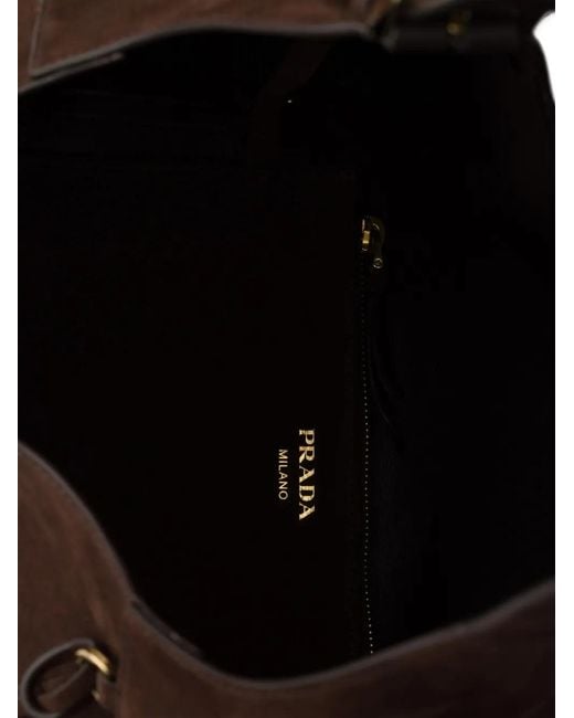 Prada Black Large Suede Bag