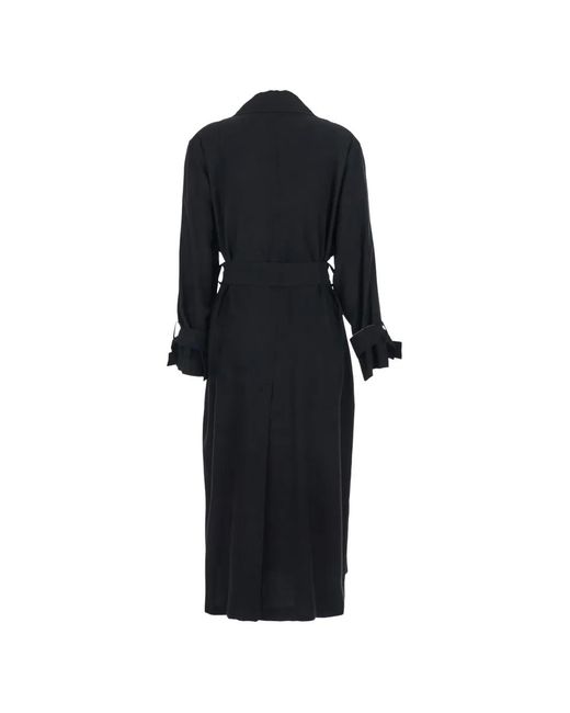 Jucca Black Buttoned Belted Coat