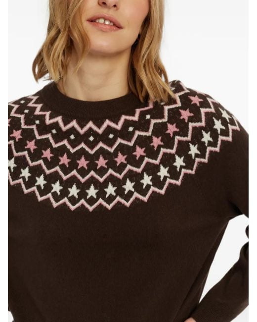 Chinti & Parker Brown Pull Fair Isle À Motif Étoile