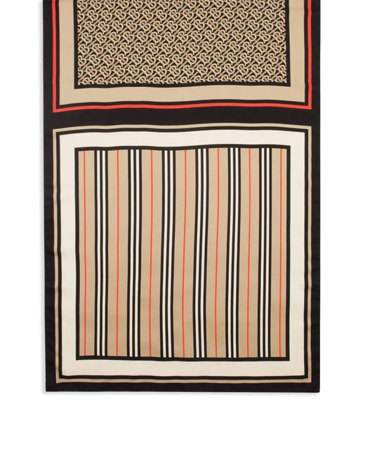 Burberry Zijden Sjaal in het Multicolor