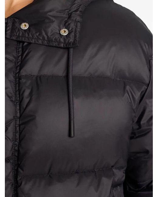Sporty & Rich Blue Logo-Patch Puffer Jacket