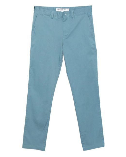 Pantalon Chino En Coton Lacoste pour homme en coloris Blue