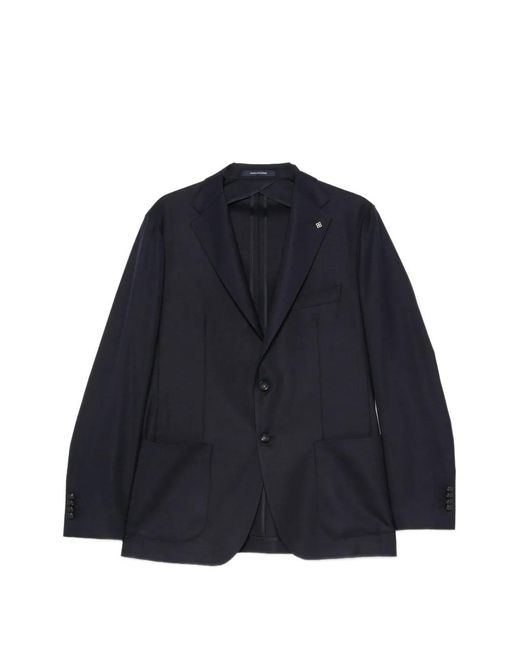 Tagliatore Blue Blazer En Laine À Simple Boutonnage for men