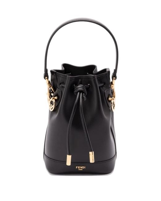 Fendi Mon Tresor Leren Bucket-Tas in het Black