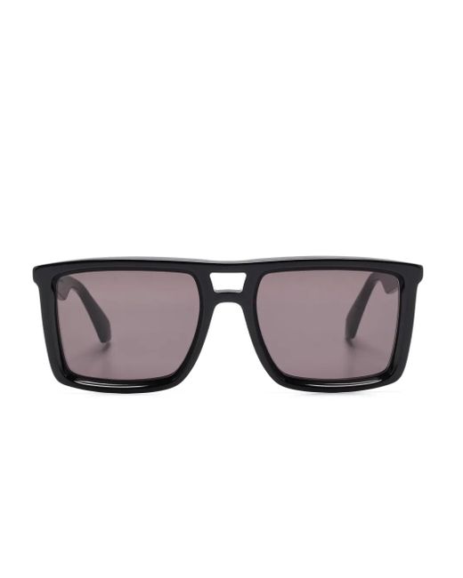Off-White c/o Virgil Abloh Black Logo-Plaque Sunglasses