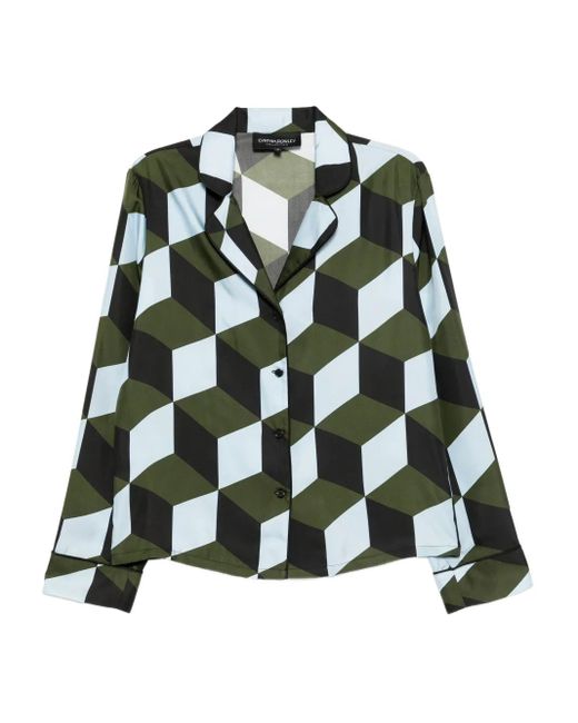 Cynthia Rowley Green The Illusion Shirt