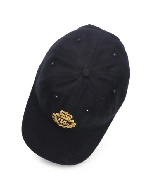 ERL Black Embroidered-Logo Baseball Cap