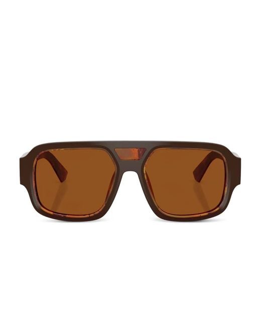 Dolce & Gabbana Brown Square-Frame Sunglasses for men