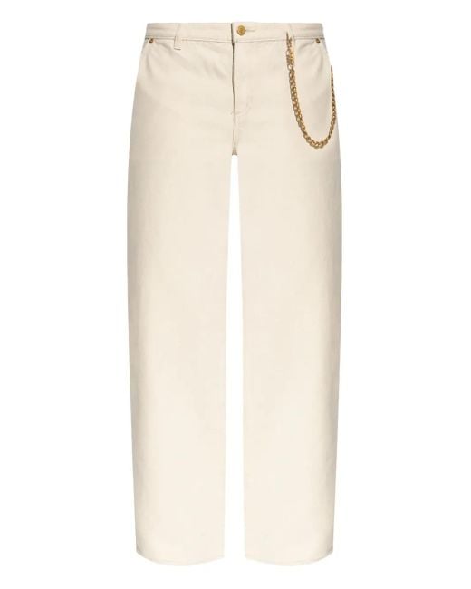 MICHAEL Michael Kors Natural Logo-Appliqué Trousers