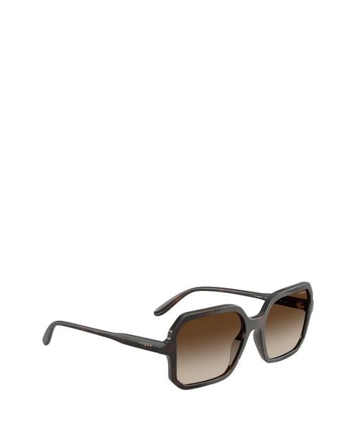 Vogue Brown Square-Frame Tortoiseshell-Pattern Sunglasses