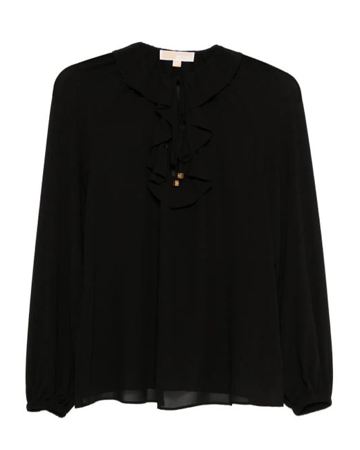 Blusa Con Ruches di Michael Kors in Black