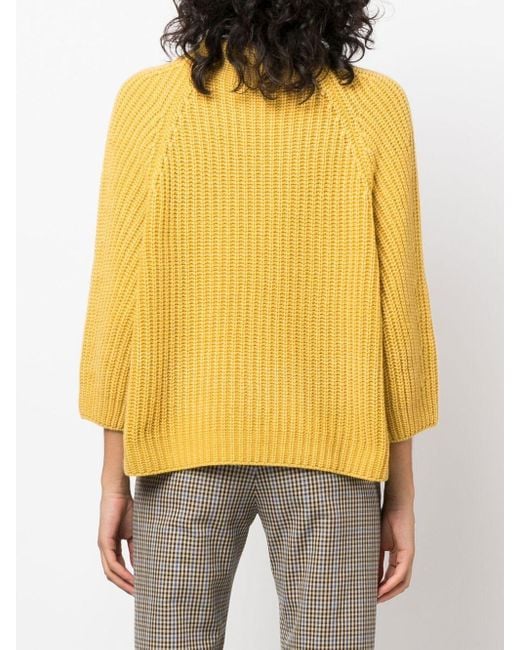 Iris Von Arnim Ribbed Pullover Cashmere Sweater in Yellow | Lyst