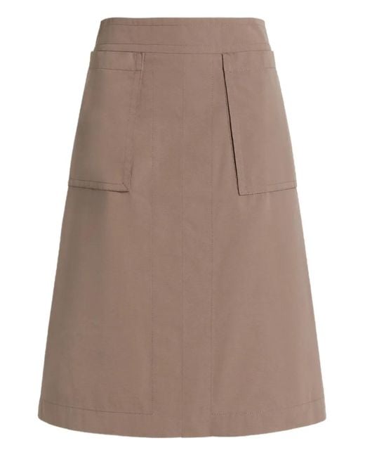 Alberta Ferretti Brown Pocket Skirt