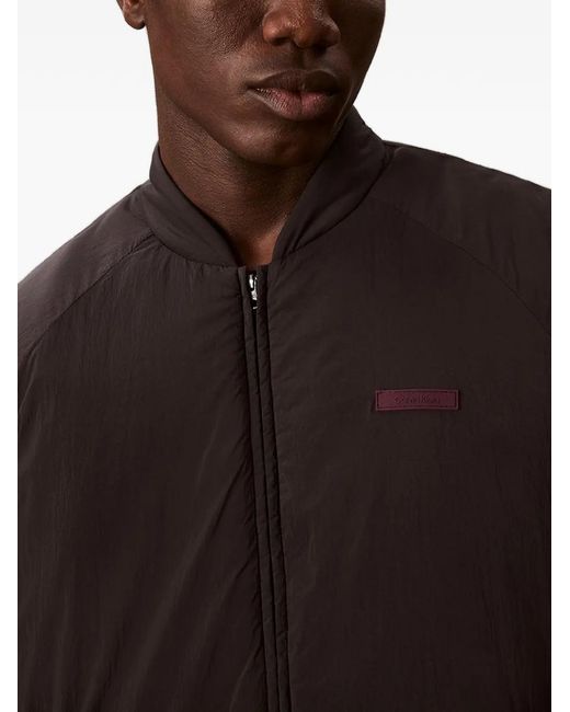 Calvin Klein Black Commuter Bomber Jacket for men
