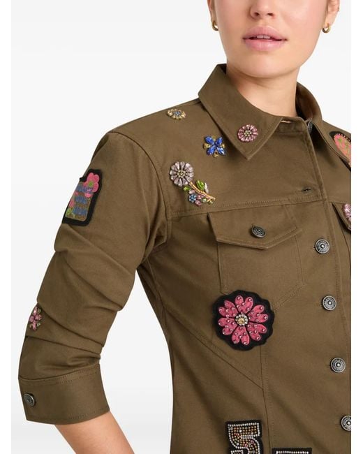 Cinq À Sept Green Love Patches Canyon Jacket