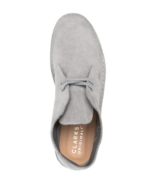 Clarks Gray Desert Lace-Up Boots for men