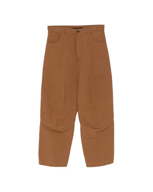 Forme D'expression Brown Skewed Five-Pocket Trousers