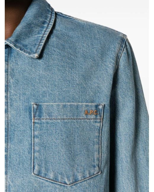 Chemise en jean à poches poitrine A.P.C. pour homme en coloris Blue