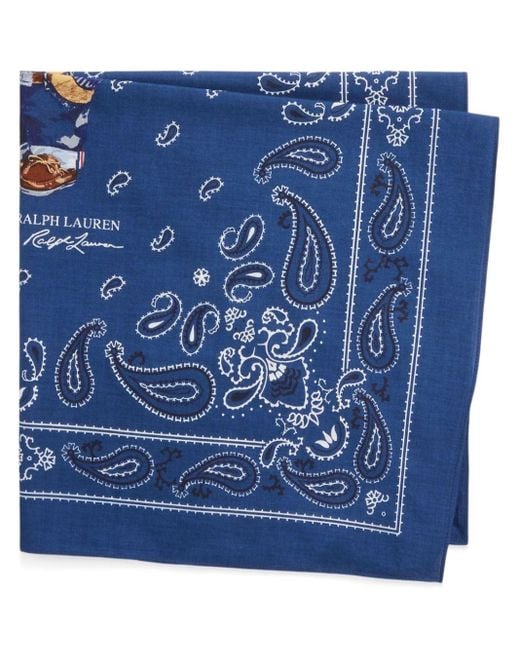 Polo Ralph Lauren Katoenen Bandana Met Print in het Blue voor heren