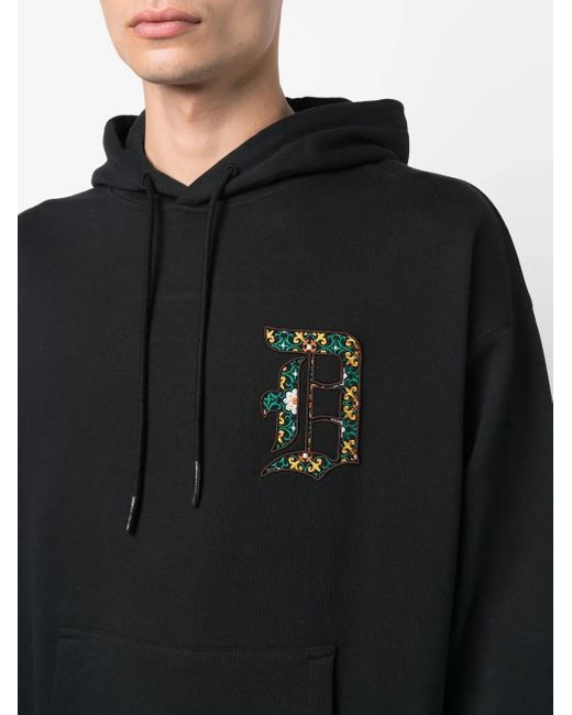 Drole de Monsieur Blue Logo Patch Hoodie for men