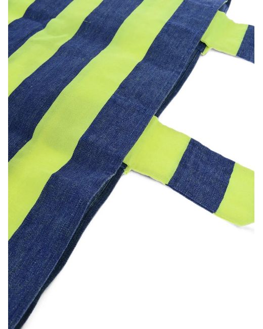 Daniela Gregis Blue Stripe-Pattern Tote Bag