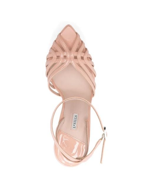 Le Silla Pink Embrace Platform Caged Sandals