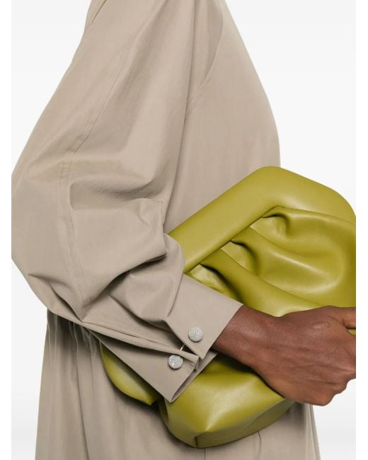 Fabiana Filippi Natural Button-Fastening Raglan-Sleeve Coat