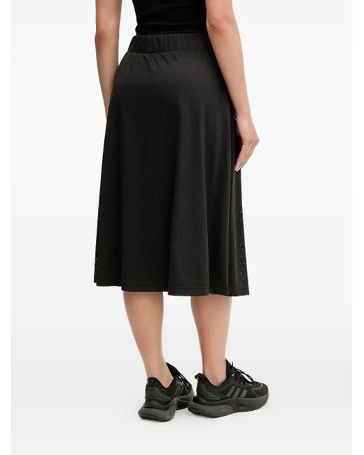 EA7 Black Elastic-Waistband Skirt