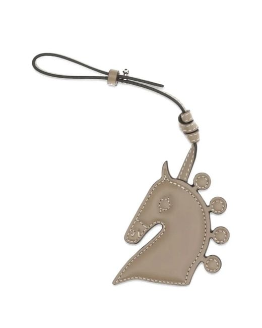 Max Mara Metallic Unicorn Leather Keyring