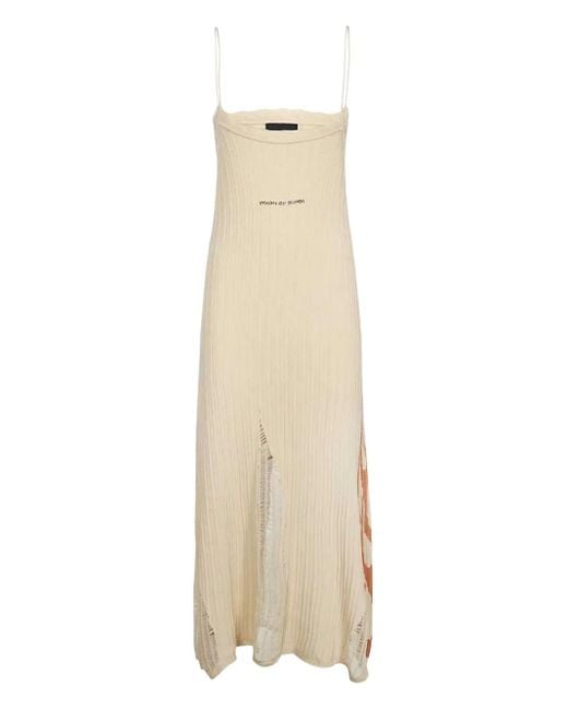 Vision Of Super Flame-print Midi Dress Natural