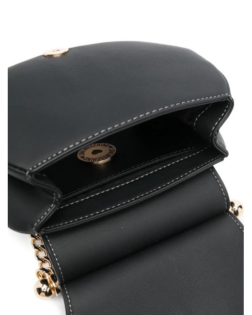 Love Moschino Black Logo-Plaque Crossbody Bag