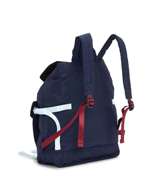 Ganni Backpack With Logo in Blue | Lyst