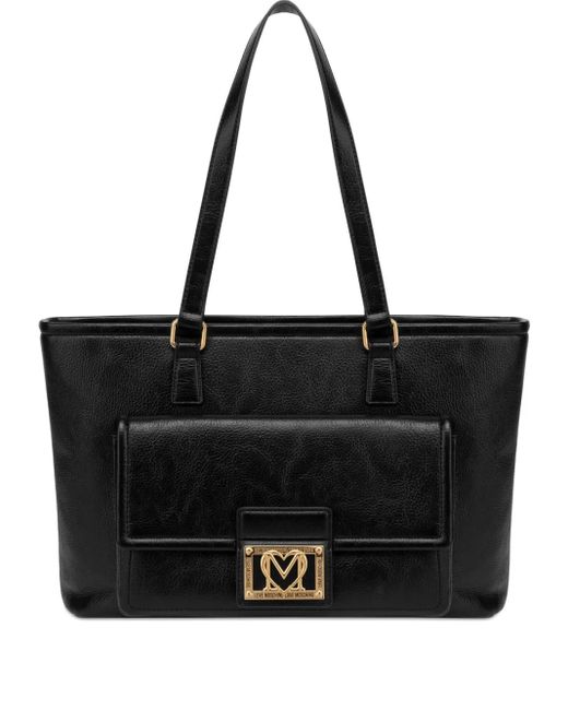 Love Moschino Black Logo Shopping Bag