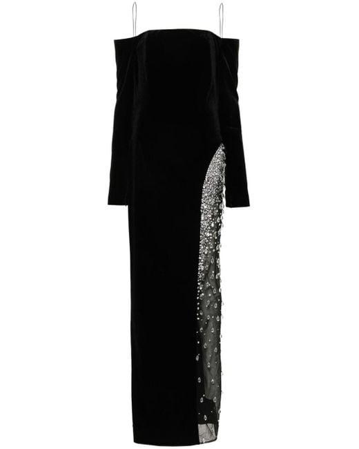 Jean Louis Sabaji Black Kleid Mit Perlenverzierung
