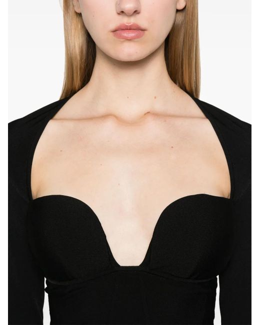 Nensi Dojaka Black Bustier-Style Top