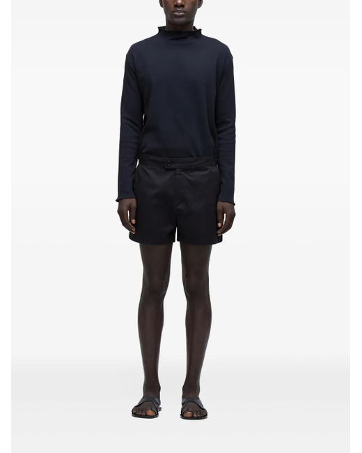 Osklen Black Britt Paper Shorts for men