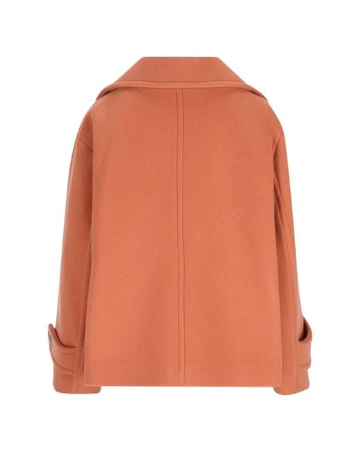 Chloé Orange Double-Breasted Buttoned Jacket