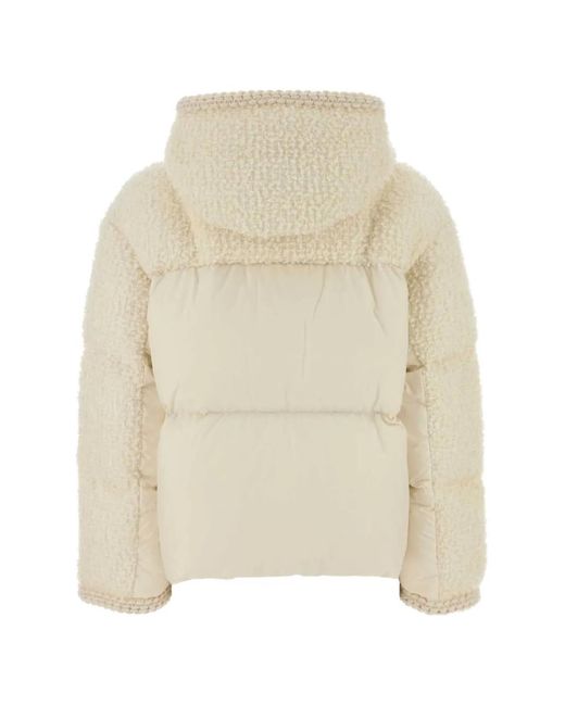 Moncler Natural Cristallin Logo-Patch Down Jacket