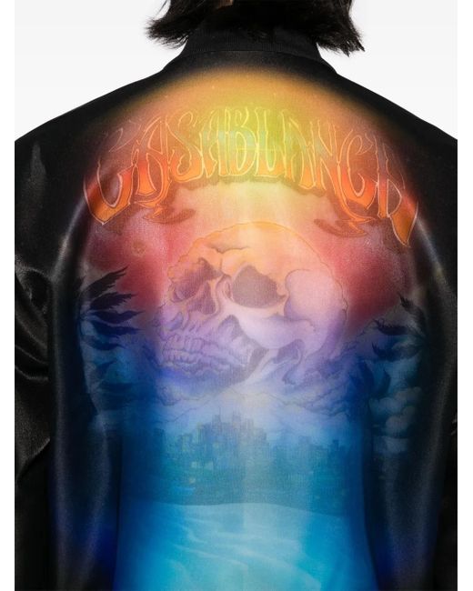 Casablanca Black Gradient Bomber Jacket for men